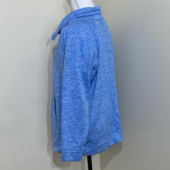 UNDER ARMOUR || Women Loose Sweatshirt Jacket Full Zip Blue size Large - Picture 2 of 10